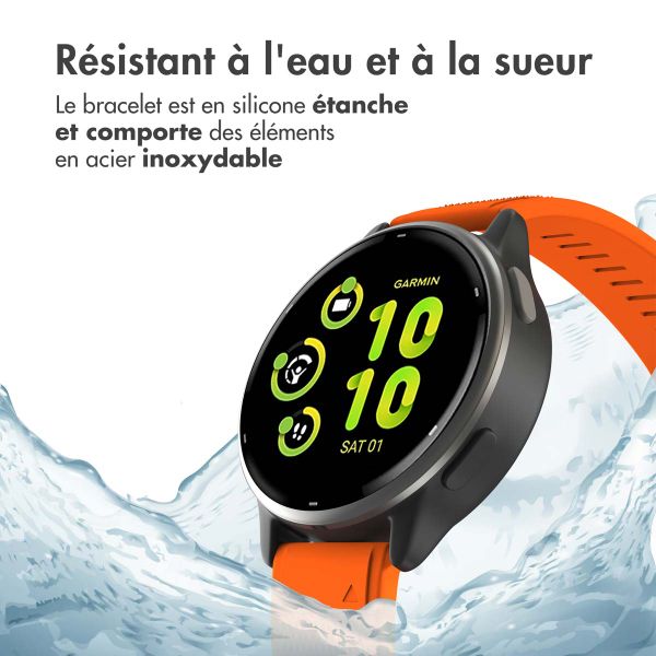imoshion Bracelet QuickFit® en silicone  - Connexion Garmin 22 mm - Orange