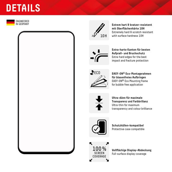 Displex Protection d'écran en verre trempé Real Glass Full Cover Samsung Galaxy S23 FE - Transparent