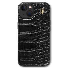 iDeal of Sweden Coque Vegan Leather Apple iPhone 13/14/15/16e - Black Croco