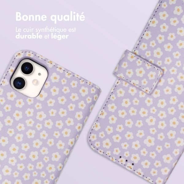 imoshion Étui de télephone portefeuille Design Apple iPhone 11 - White Daisy
