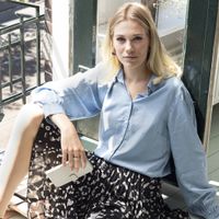 Selencia Étui portefeuille en cuir véritable Samsung Galaxy S21 Plus - Greige