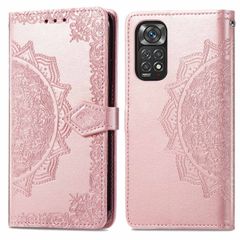 imoshion Etui de téléphone portefeuille Mandala Xiaomi Redmi Note 11 (4G) / Note 11S (4G) - Rose Dorée