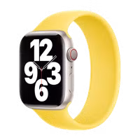 Apple 4 Pack Apple Bracelet Boucle unique en Silicone Apple Watch| 44/45/46/49 mm - Taille 11 - White / Canary Yellow / Storm Blue / Pistachio