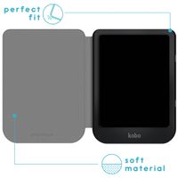 imoshion Étui de liseuse portefeuille Slim Soft Kobo Nia - Noir
