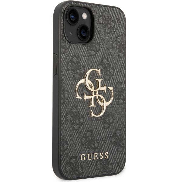 Guess Coque 4G Metal Logo Backcover iPhone 14 - Gris