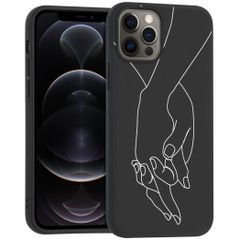 imoshion Coque Design iPhone 12 (Pro) - Holding Hands Black