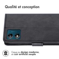 imoshion Étui de téléphone portefeuille Luxe Motorola Moto E13 - Noir