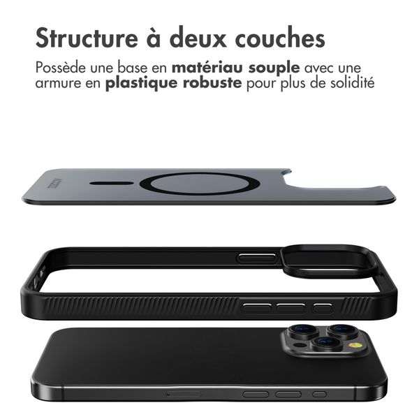 Accezz Coque Givrée Robuste avec MagSafe Apple iPhone 15 Pro Max - Noir