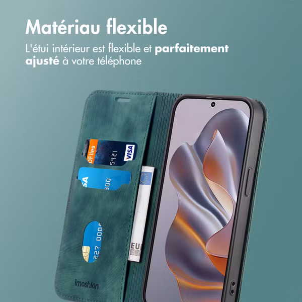 imoshion Étui de téléphone portefeuille Slim Motorola Thinkphone 25 / Edge 50 Neo / Edge 60 Neo - Vert
