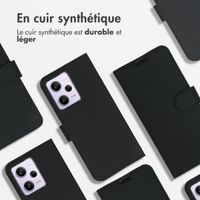 Accezz Étui de télephone Wallet Xiaomi Redmi Note 12 Pro / Xiaomi Poco X5 Pro 5G - Noir