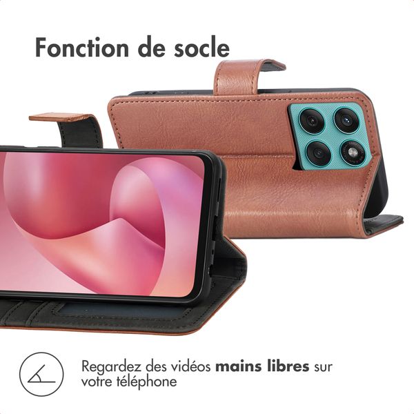 imoshion Étui de télephone portefeuille de luxe Motorola Moto G57 Power - Marron