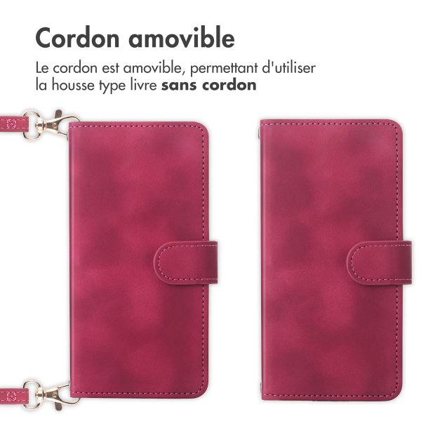 imoshion Etui de téléphone portefeuille avec cordon Samsung Galaxy A15 - Rouge