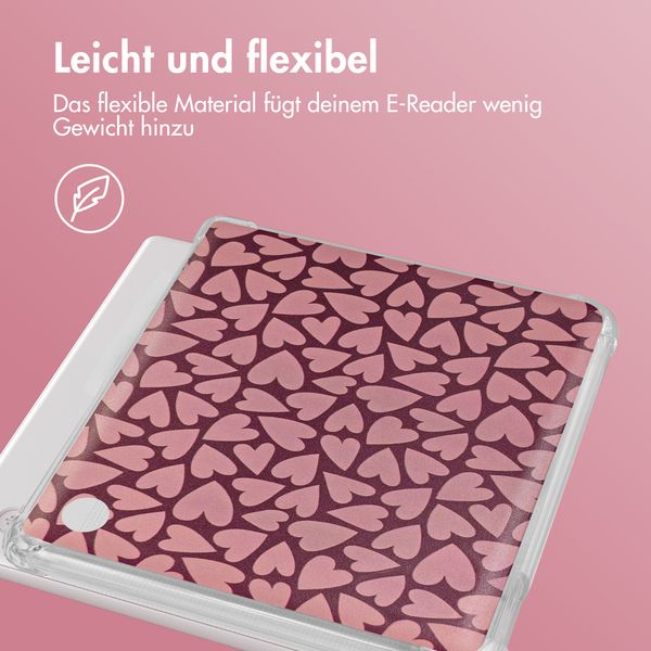 imoshion Coque Design Clear Kobo Libra Colour - Hearty Blush