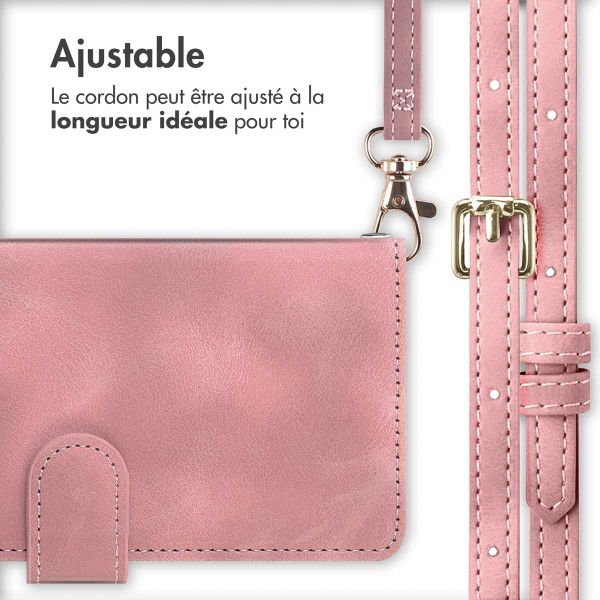 imoshion Etui de téléphone portefeuille avec cordon Samsung Galaxy A34 (5G) - Rose