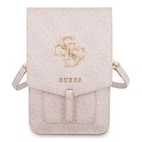 Guess Sacoche de téléphone bandoulière - Pochette d'épaule pour smartphone avec lanière logo 4G - Rose