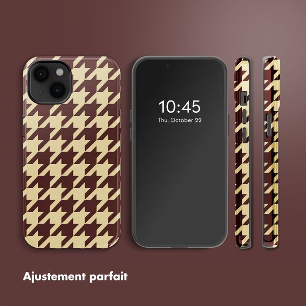 Selencia Coque arrière Vivid avec MagSafe Apple iPhone 14 - Pied-de-Poule