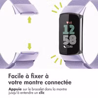 imoshion Bracelet magnétique milanais Fitbit Charge 5 - Taille M - Violet