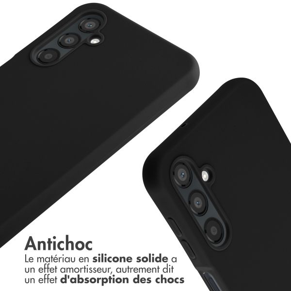 imoshion Coque en silicone avec cordon Samsung Galaxy A25 (5G) - Noir