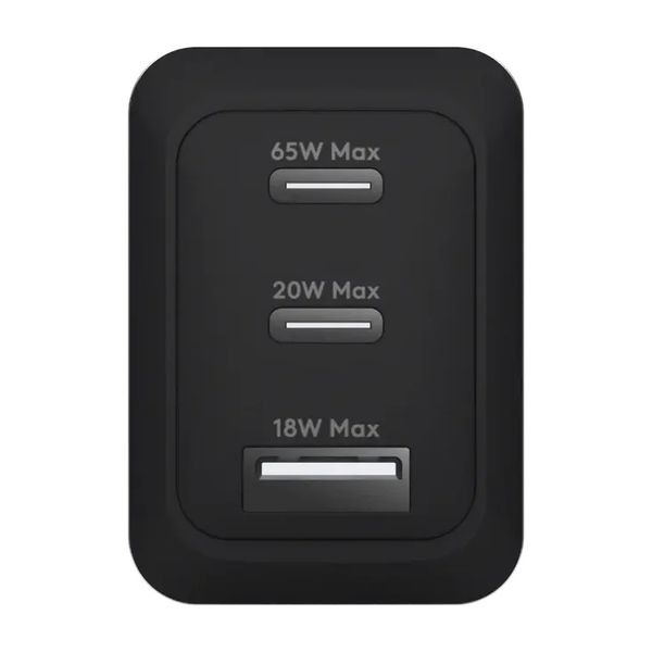 dbramante1928 Chargeur Re-charge 2x USB-C 65 W et USB-A 18 W - Noir