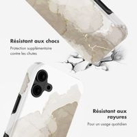 Selencia Coque arrière Vivid avec MagSafe Apple iPhone 16 - Marble Light Brown