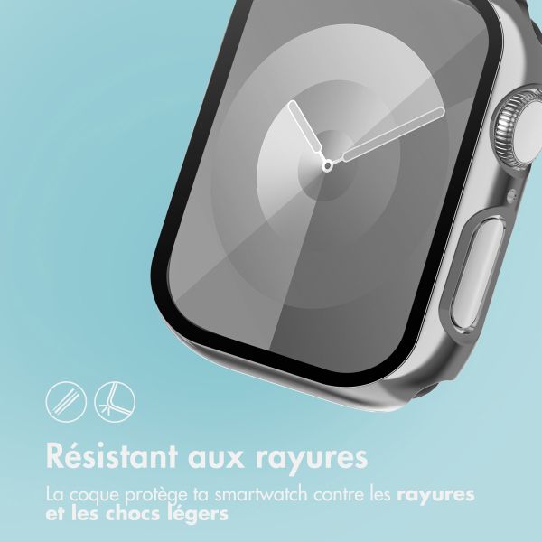 imoshion Coque rigide brillante à couverture complète pour Apple Watch Series 7 / 8 / 9 - 41 mm - Argent