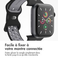 imoshion Bracelet sport⁺ Apple Watch Series 1 á 9 / SE (38/40/41 mm) | Series 10 / 11 (42 mm) - Taille M/L - Black & Anthracite