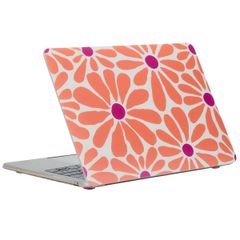 imoshion Coque Design Laptop Apple MacBook Air 15 pouces (2023 / 2024 M3 chip / 2025 M4 chip) - A2941 / A3114 / A3241 - Orange Flower Connect