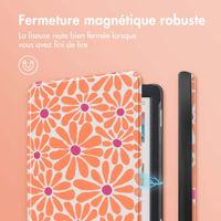 imoshion Design Slim Hard Sleepcover Kobo Clara Colour / Kobo Clara BW - Orange Flowers Connect