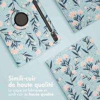 imoshion Coque tablette Design rotatif à 360° Samsung Galaxy Tab S10 Ultra / Tab S9 Ultra - Flowers