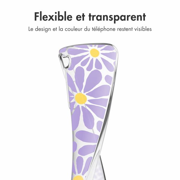 imoshion Coque design pour Samsung Galaxy S23 - Tropical Violet Flowers Connect