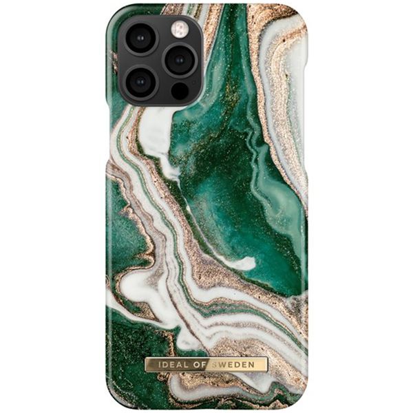 iDeal of Sweden Coque Fashion iPhone 12 (Pro) - Golden Jade Marble