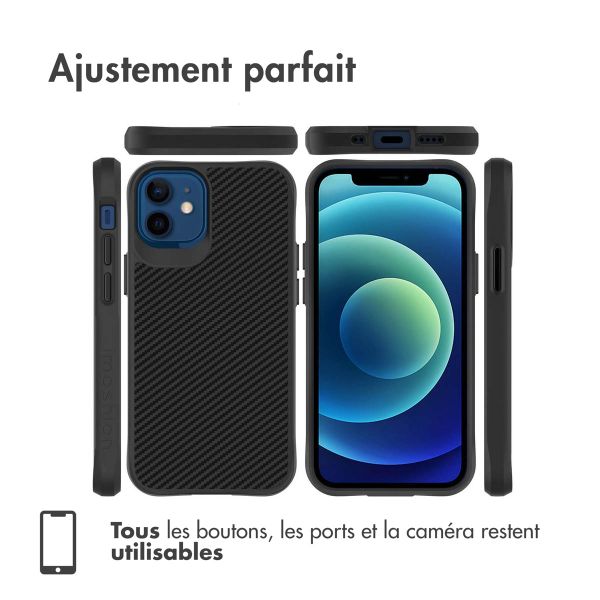 imoshion Coque Rugged Hybrid Carbon Apple iPhone 12 Mini - Noir