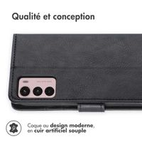 imoshion Étui de téléphone portefeuille Luxe Motorola Moto G42 - Noir