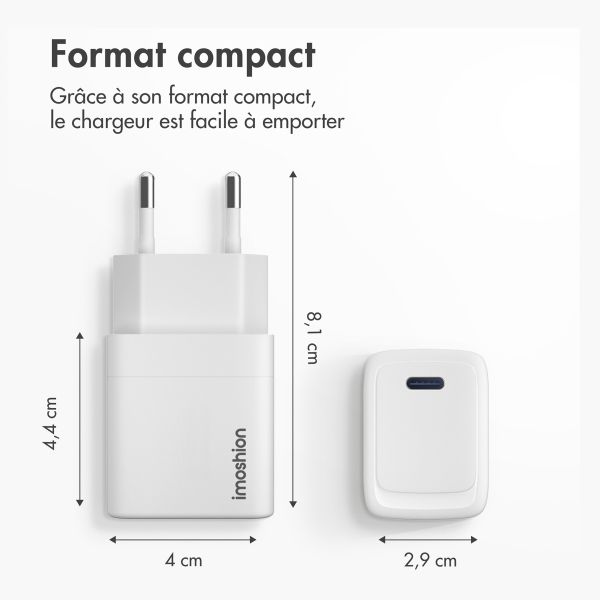 imoshion Adaptateur secteur 20 watts | USB-C - Blanc