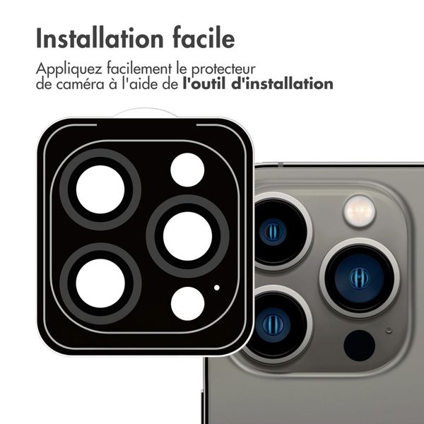 imoshion ﻿Lot de 2 protections d'objectif de caméra Apple iPhone 13 Pro / 13 Pro Max - Noir