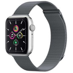 imoshion Bracelet magnétique milanais Apple Watch Series 1 - 9 / SE (38/40/41 mm) | Series 10 / 11 (42 mm) - Taille S - Gris foncé