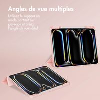 Accezz Coque tablette portefeuille Smart Silicone Apple iPad Pro 13 (2025) M5 / (2024) M4 - Rose