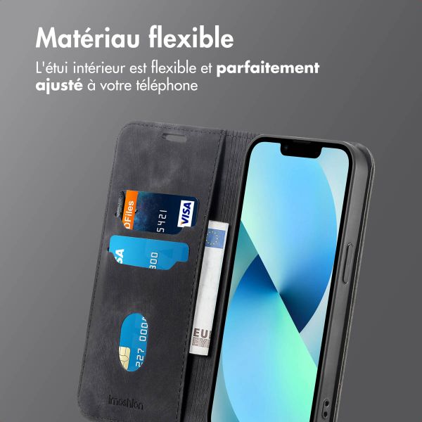 imoshion Étui de téléphone portefeuille Slim Apple iPhone 14 / 13 - Noir