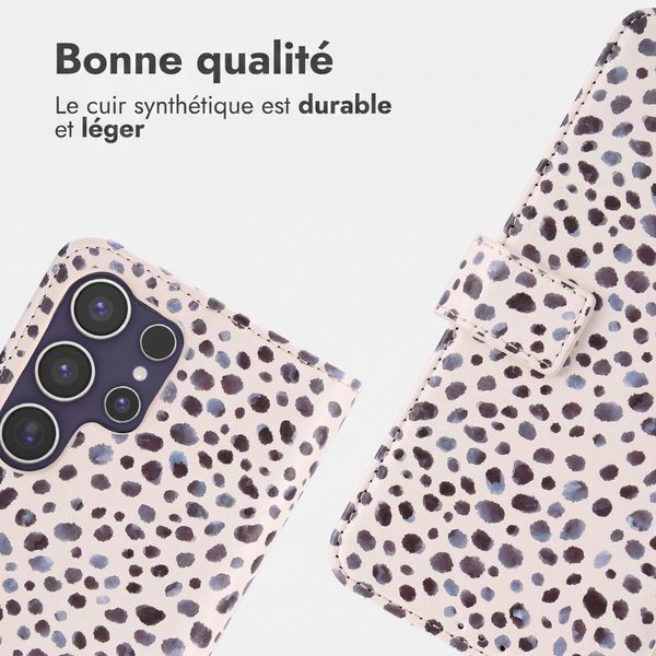imoshion Étui de télephone portefeuille Design Samsung Galaxy S25 Ultra - Black And White Dots