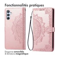 imoshion Etui de téléphone portefeuille Mandala Samsung Galaxy A36 - Rose Dorée