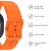 imoshion Bracelet Wave en silicone Samsung Galaxy Watch 8 (40/44mm) / Classic (46mm) - Orange