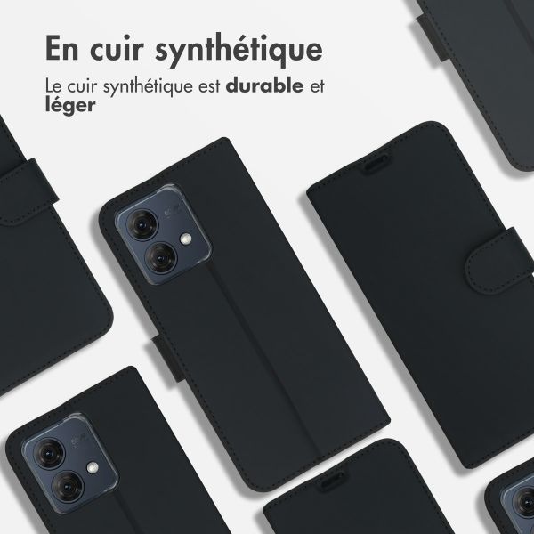 Accezz Étui de télephone Wallet Motorola Moto G84 - Noir