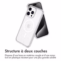 imoshion Coque Pailletée avec MagSafe Apple iPhone 15 Pro Max - Paillettes Transparent