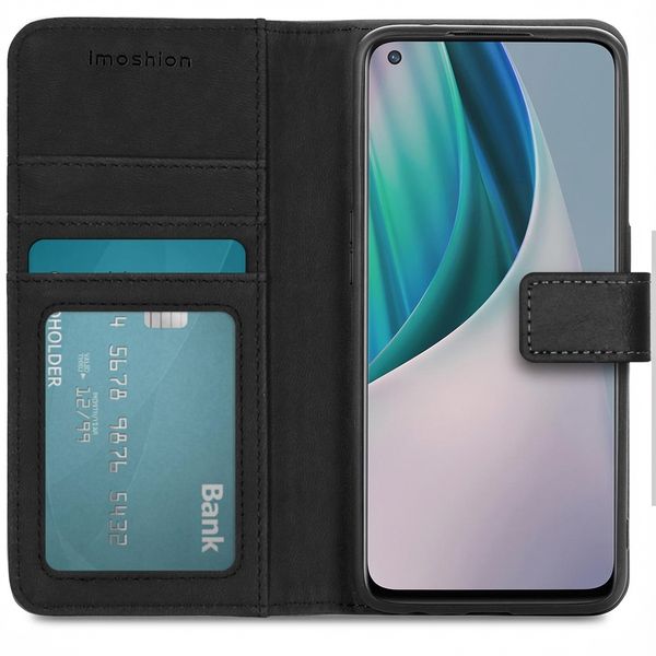 imoshion Étui de télephone portefeuille de luxe OnePlus Nord N100 - Noir