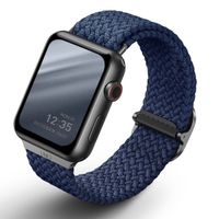 Uniq Bracelet tressé Aspen Apple Watch Series 1 t/m 11 / SE / Ultra (44/45/46/49 mm) - Oxford Blue