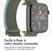 imoshion Bracelet en nylon Apple Watch Series 1 t/m 11 / SE / Ultra (44/45/46/49 mm) - Dark Olive