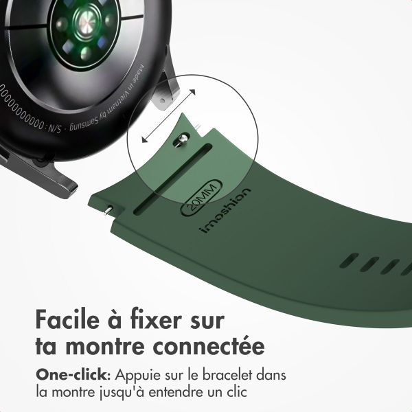 imoshion Bracelet en silicone Samsung Galaxy Watch 4 / 5 / 6 / 7 (20 mm) - Vert foncé