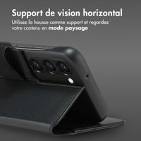 Accezz Étui de téléphone portefeuille en cuir 2-en-1 avec MagSafe Samsung Galaxy S23 - Onyx Black