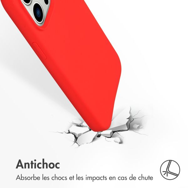Accezz Coque Liquid Silicone avec MagSafe Apple iPhone 14 Pro Max - Rouge