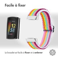 imoshion Bracelet élastique en nylon le Fitbit Charge 5 / Charge 6 - ﻿Multicolore